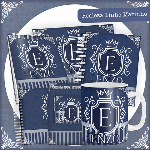 ARQUIVO ENCADERNAÇÃO BABY REALEZA AZUL MARINHO - PAMELLA