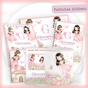 ARQUIVO ENCADERNAÇÃO BABY FADINHAS ALFABETO - PAMELLA