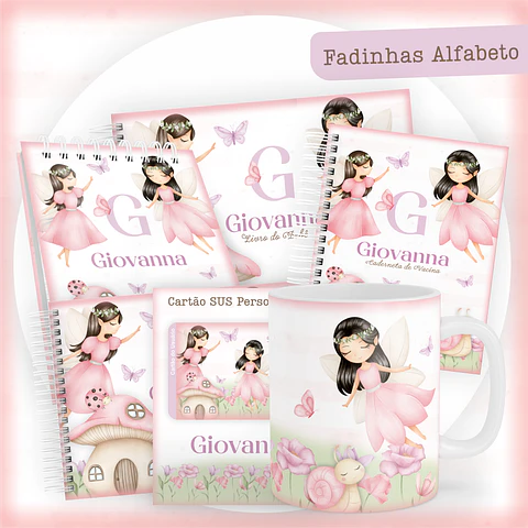 ARQUIVO ENCADERNAÇÃO BABY FADINHAS ALFABETO - PAMELLA