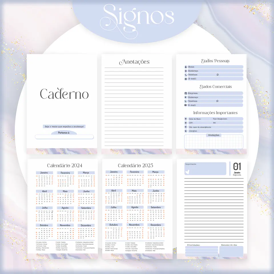 ARQUIVO ENCADERNAÇÃO COMBO SIGNOS - PAMELLA 16