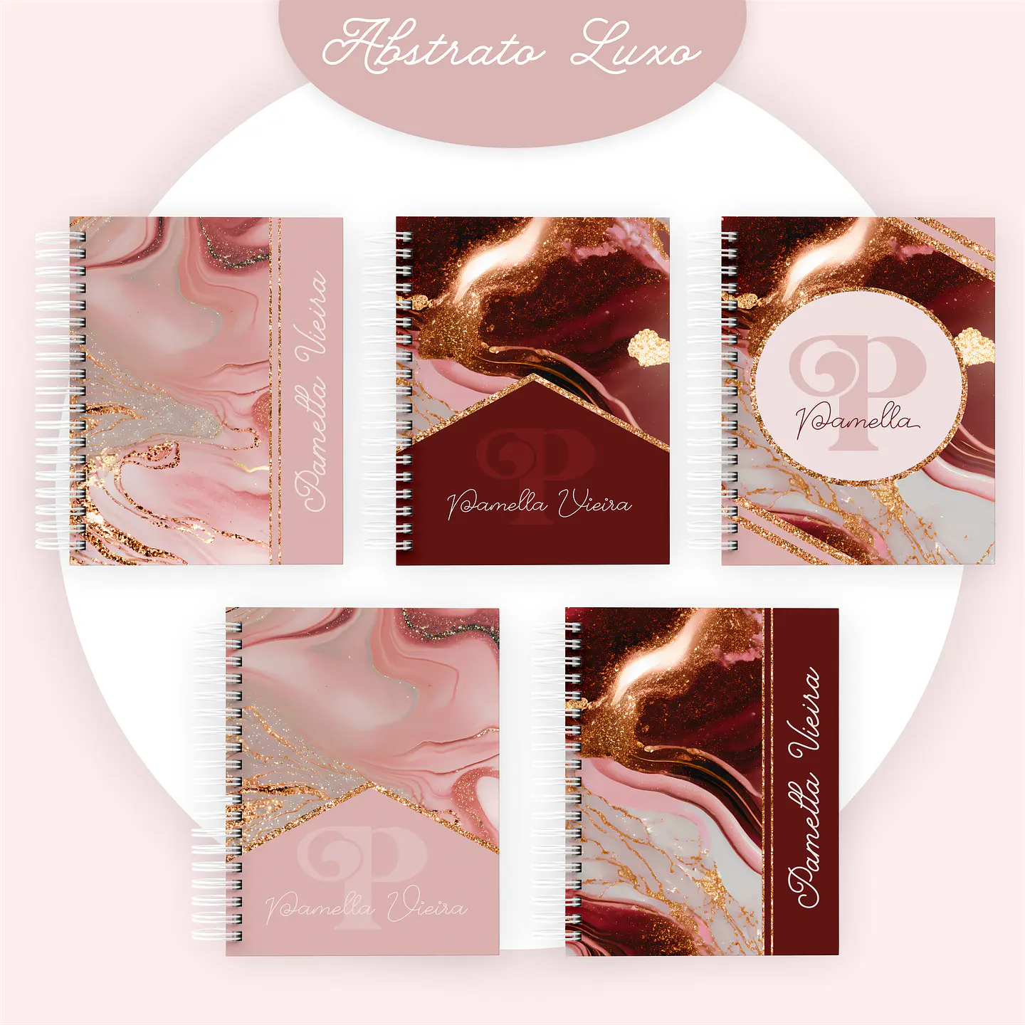 ARQUIVO ENCADERNAÇÃO COMBO ABSTRATO MARROM 2024 - PAMELLA 1