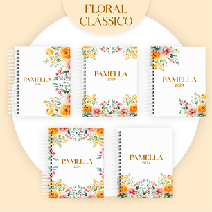 ARQUIVO ENCADERNAÇÃO COMBO FLORAL LARANJA 2024 - PAMELLA