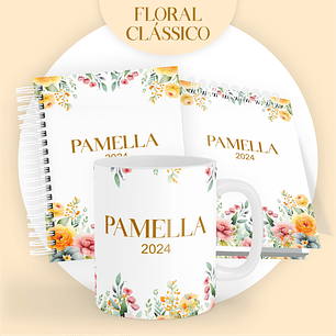 ARQUIVO ENCADERNAÇÃO COMBO FLORAL LARANJA 2024 - PAMELLA