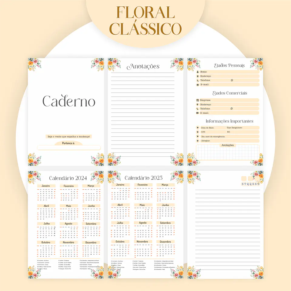 ARQUIVO ENCADERNAÇÃO COMBO FLORAL LARANJA 2024 - PAMELLA 9