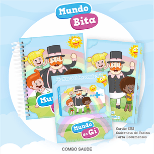 Arquivo Kit Saúde Mundo Bita, Caderneta de Vacina, Cartão SUS e Porta Documento- PAMELLA