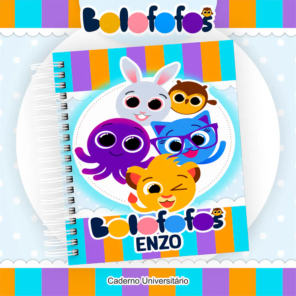ARQUIVO ENCADERNAÇÃO KIT ESCOLAR BOLOFOFOS - PAMELLA 3