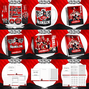 Arquivo Encadernação Kit Escolar Rebelde - PAMELLA