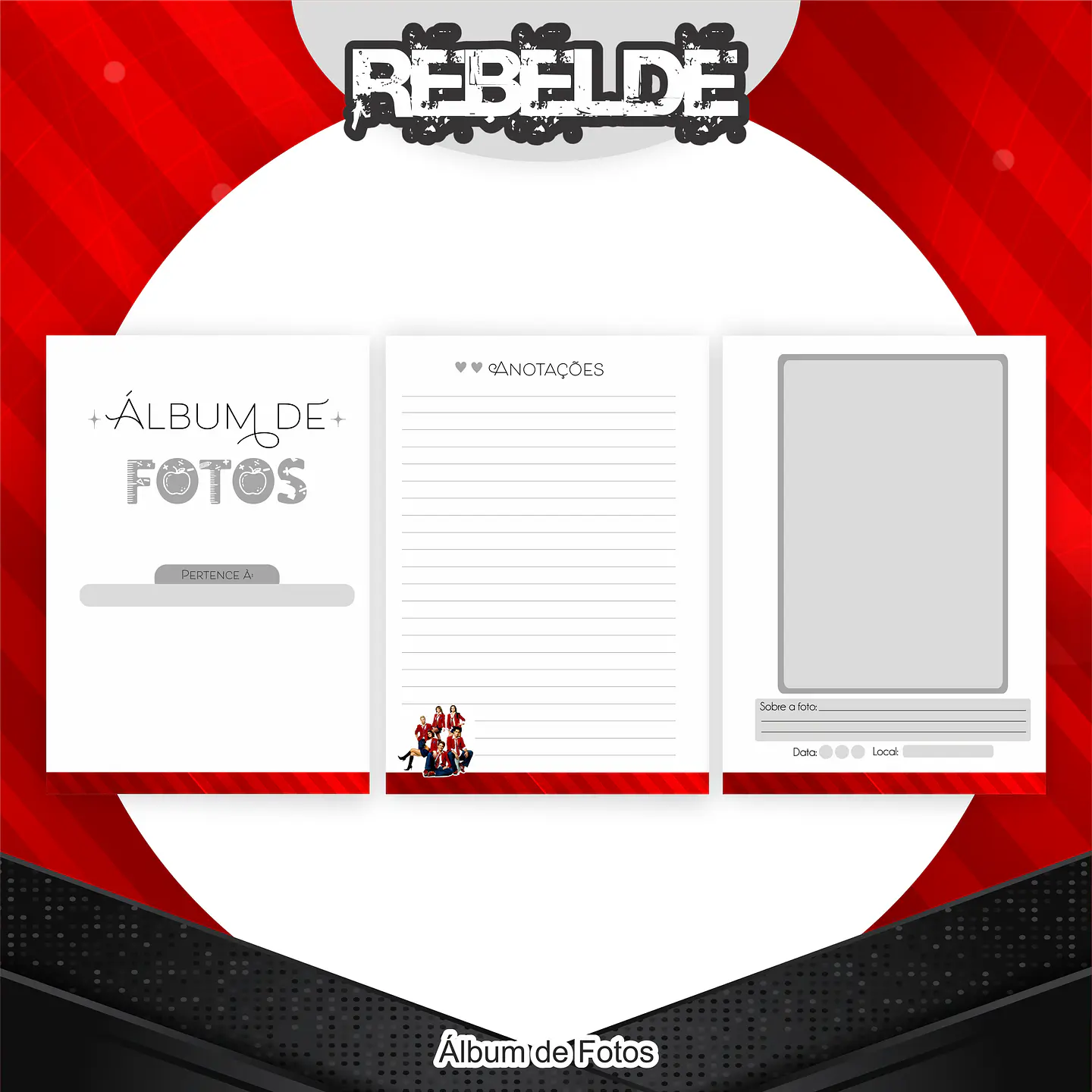 Arquivo Encadernação Kit Escolar Rebelde - PAMELLA 7