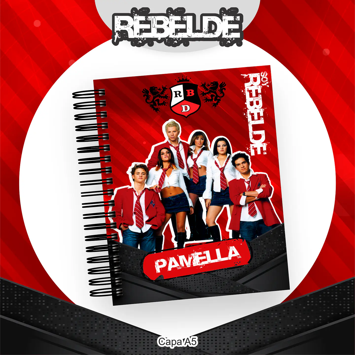 Arquivo Encadernação Kit Escolar Rebelde - PAMELLA 10