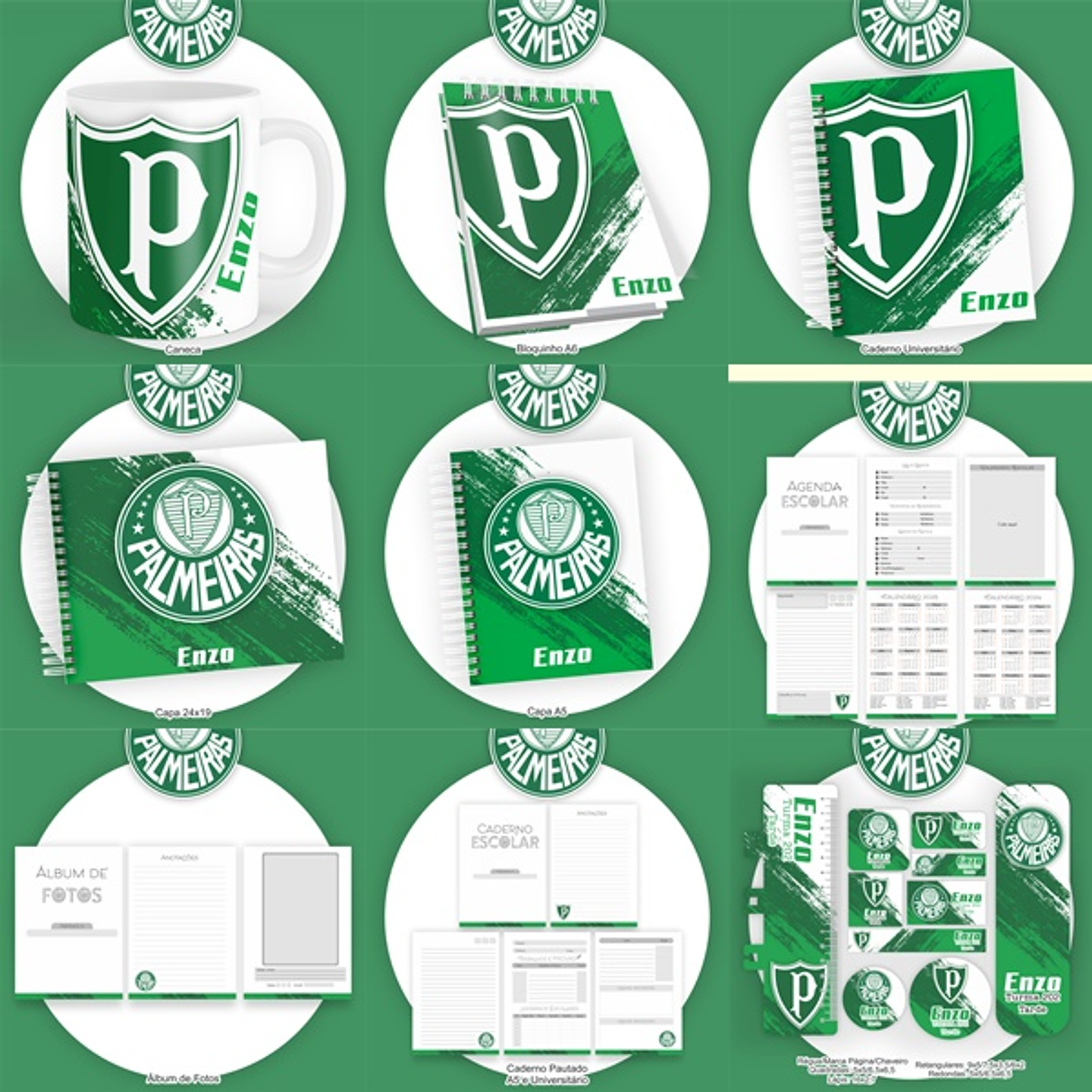 Arquivo Encadernação Kit Escolar Palmeiras - PAMELLA 1