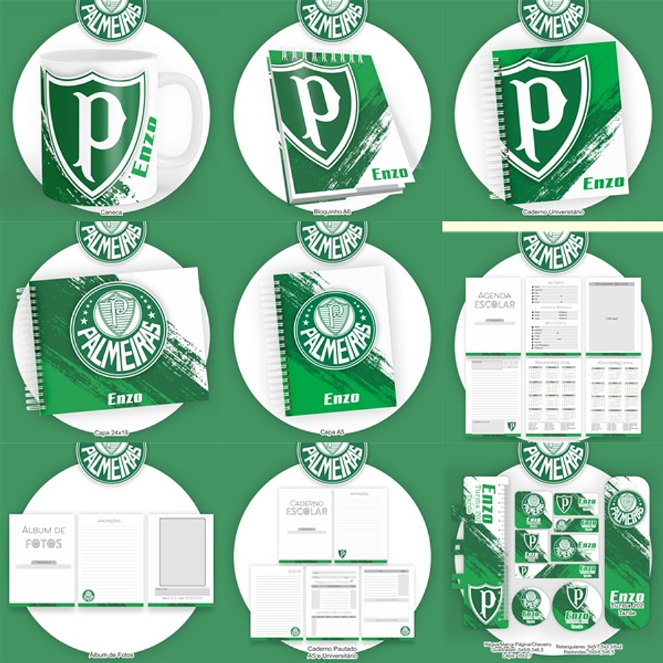 Arquivo Encadernação Kit Escolar Palmeiras - PAMELLA 1