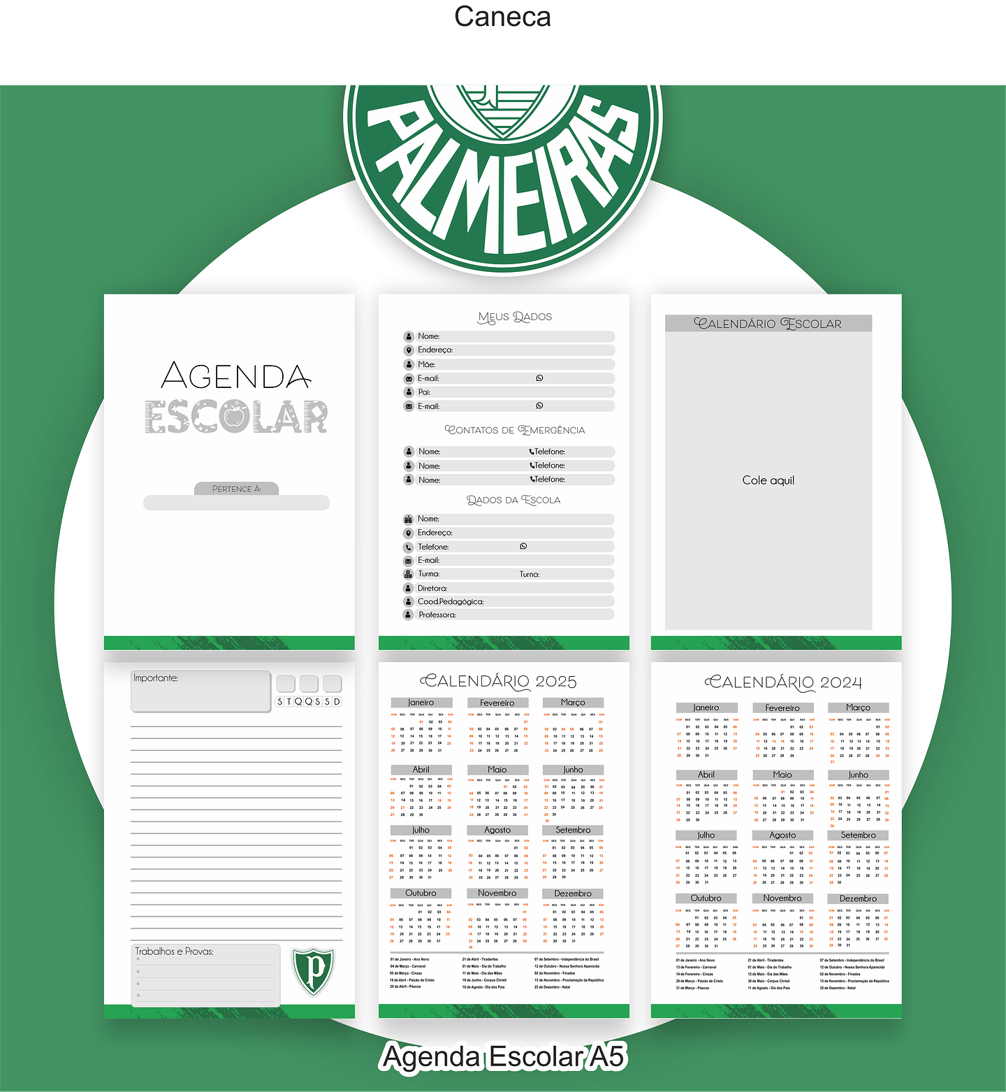 Arquivo Encadernação Kit Escolar Palmeiras - PAMELLA 6