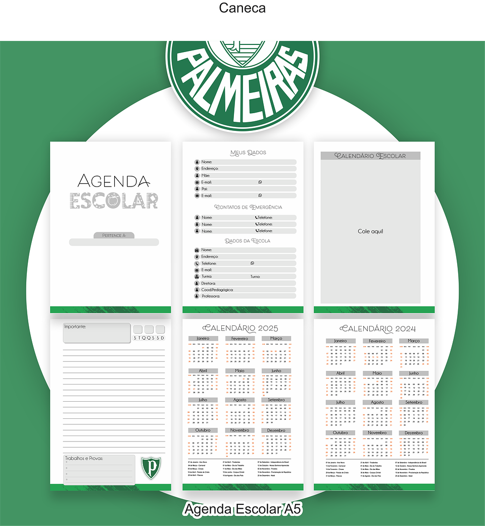 Arquivo Encadernação Kit Escolar Palmeiras - PAMELLA 6