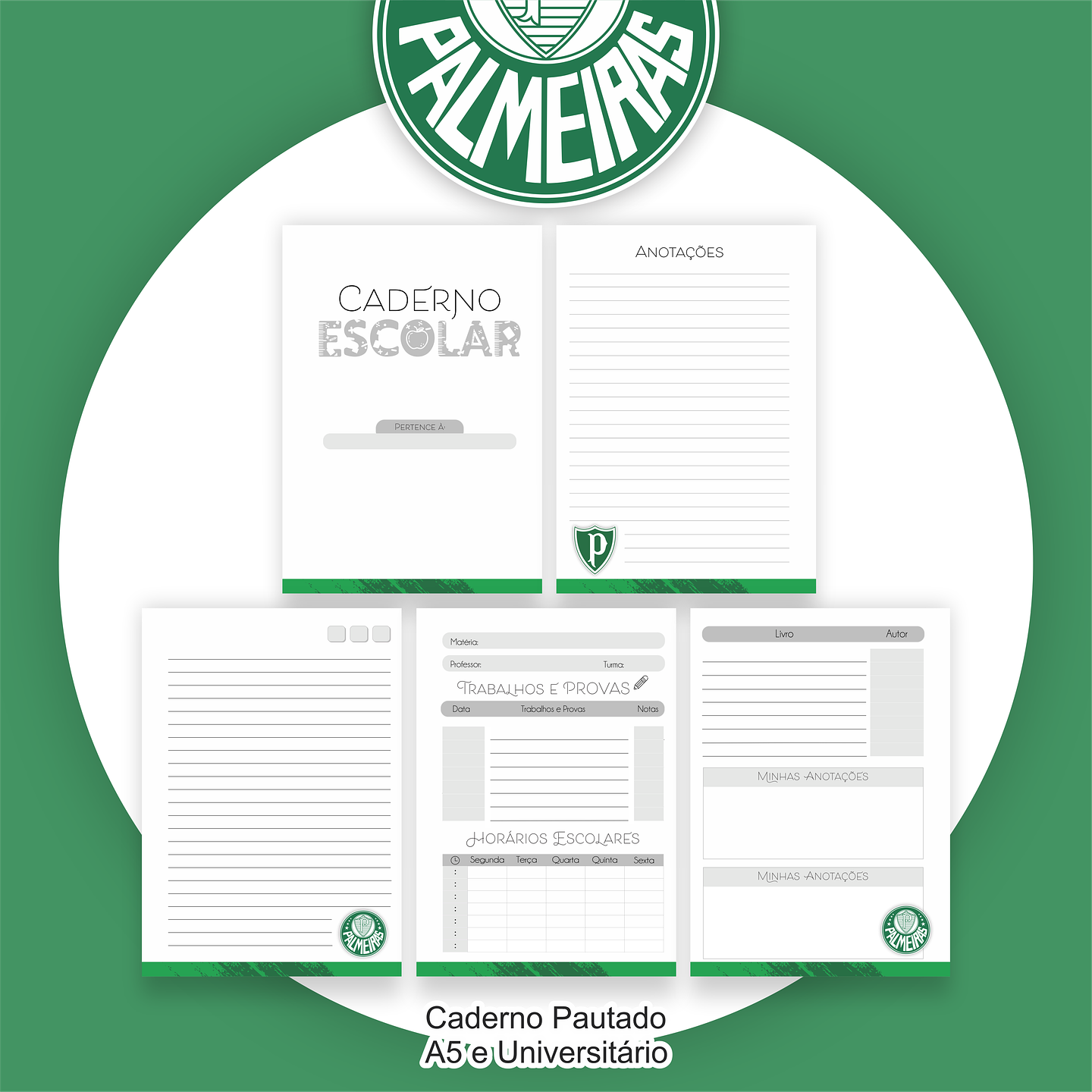 Arquivo Encadernação Kit Escolar Palmeiras - PAMELLA 7