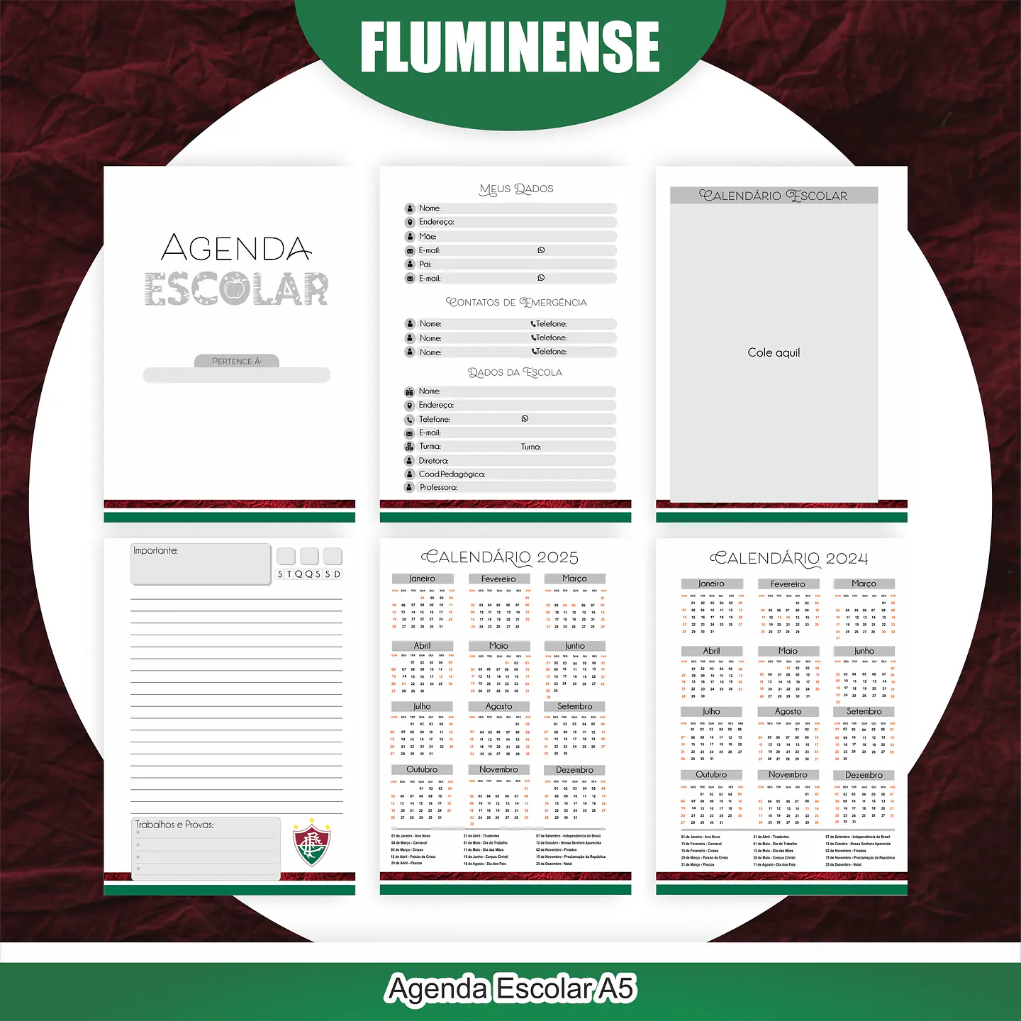Arquivo Encadernação Kit Escolar Fluminense - PAMELLA 8