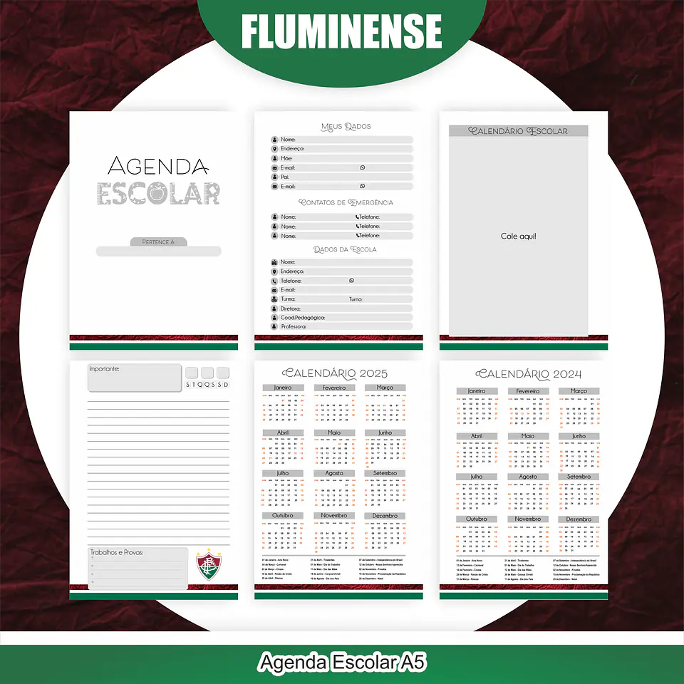 Arquivo Encadernação Kit Escolar Fluminense - PAMELLA 8