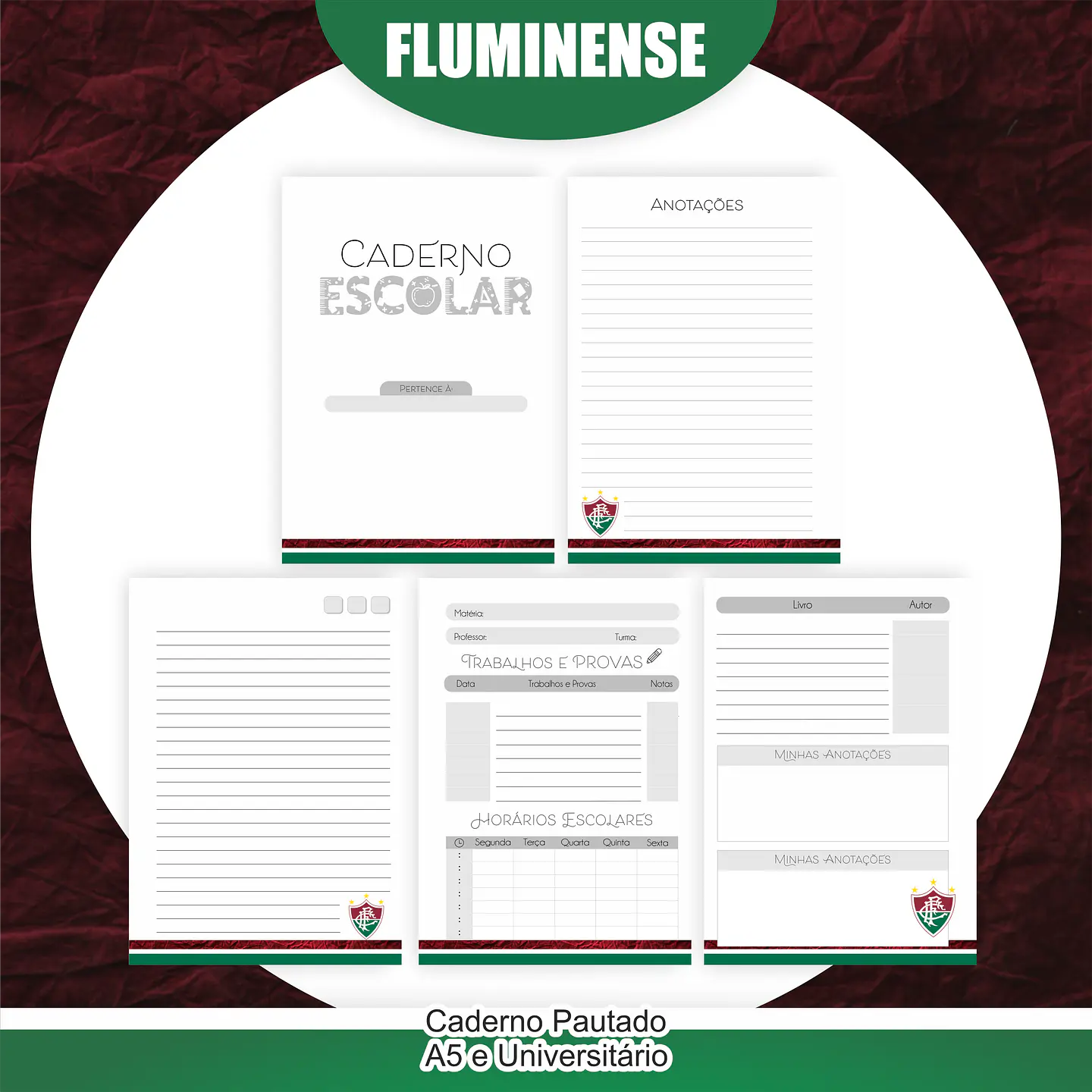 Arquivo Encadernação Kit Escolar Fluminense - PAMELLA 9
