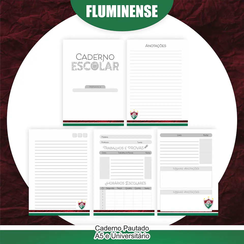 Arquivo Encadernação Kit Escolar Fluminense - PAMELLA 9