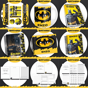 Arquivo Encadernação Kit Escolar Batman - PAMELLA