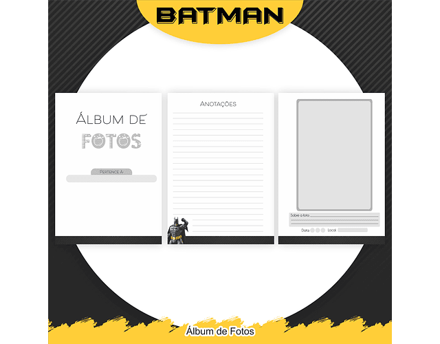 Arquivo Encadernação Kit Escolar Batman - PAMELLA