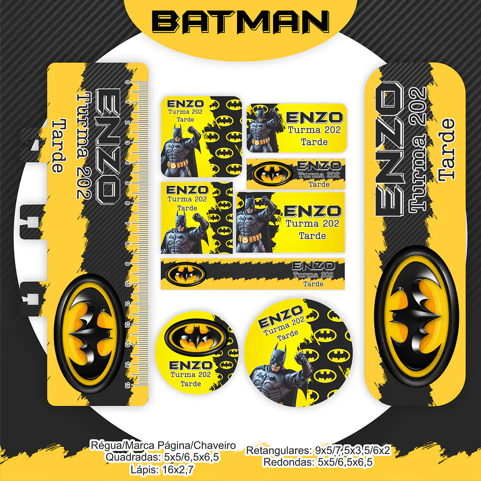 Arquivo Encadernação Kit Escolar Batman - PAMELLA 8