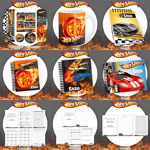 Arquivo Encadernação Kit Escolar Hotwhells- PAMELLA