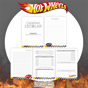 Arquivo Encadernação Kit Escolar Hotwhells- PAMELLA