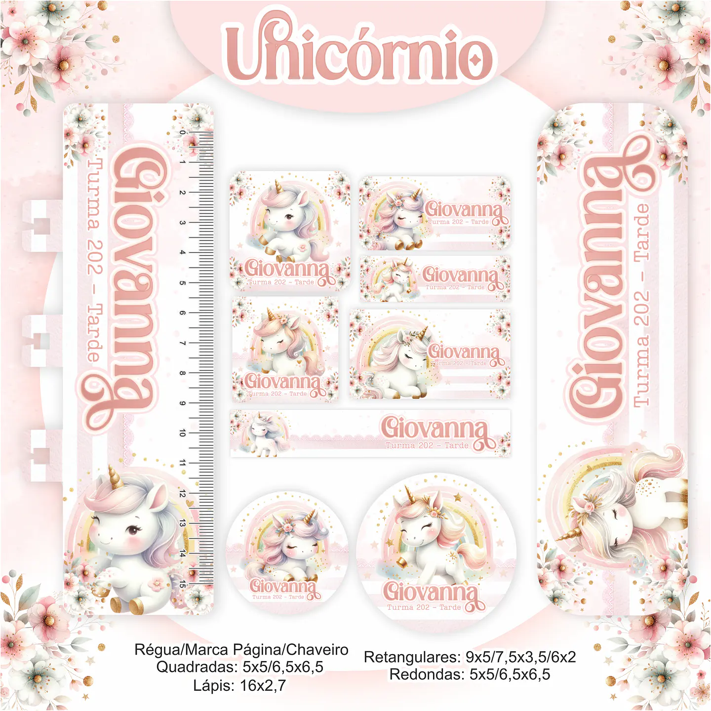 Arquivo Encadernação Kit Escolar Unicórnio - PAMELLA 2