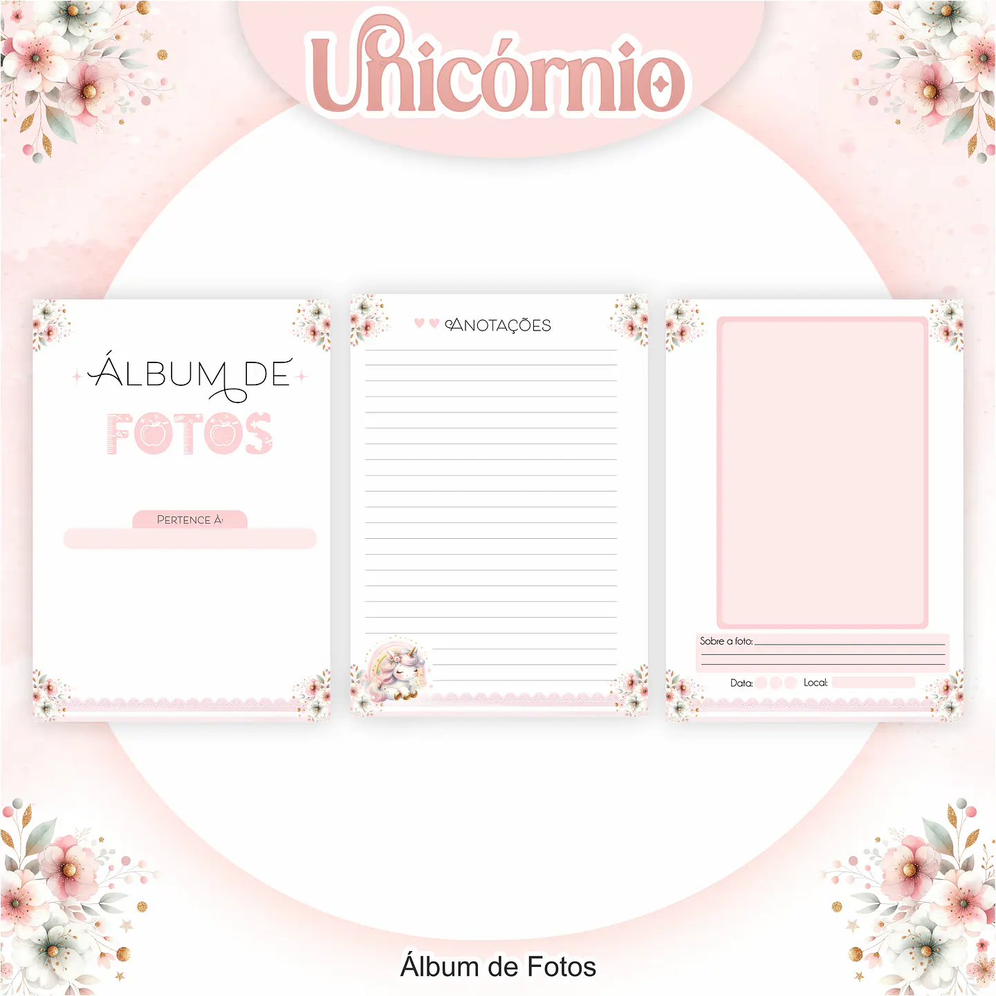 Arquivo Encadernação Kit Escolar Unicórnio - PAMELLA 4