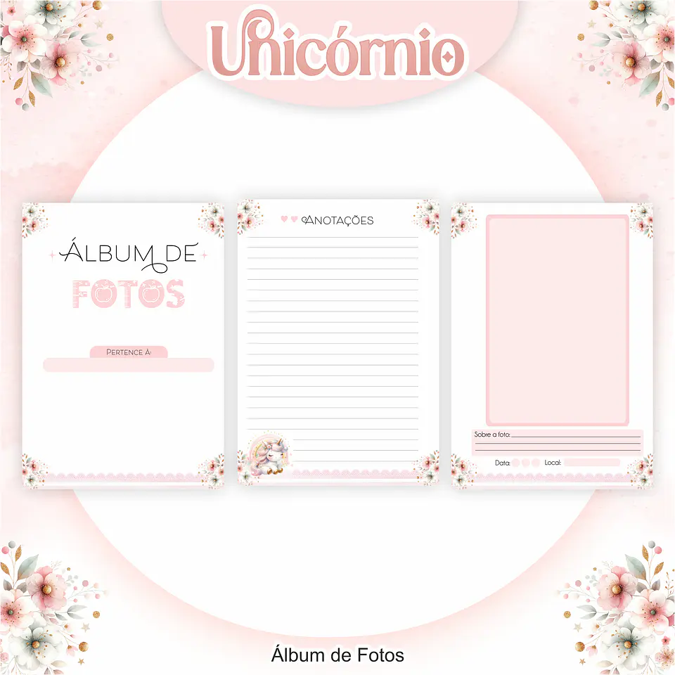 Arquivo Encadernação Kit Escolar Unicórnio - PAMELLA 4