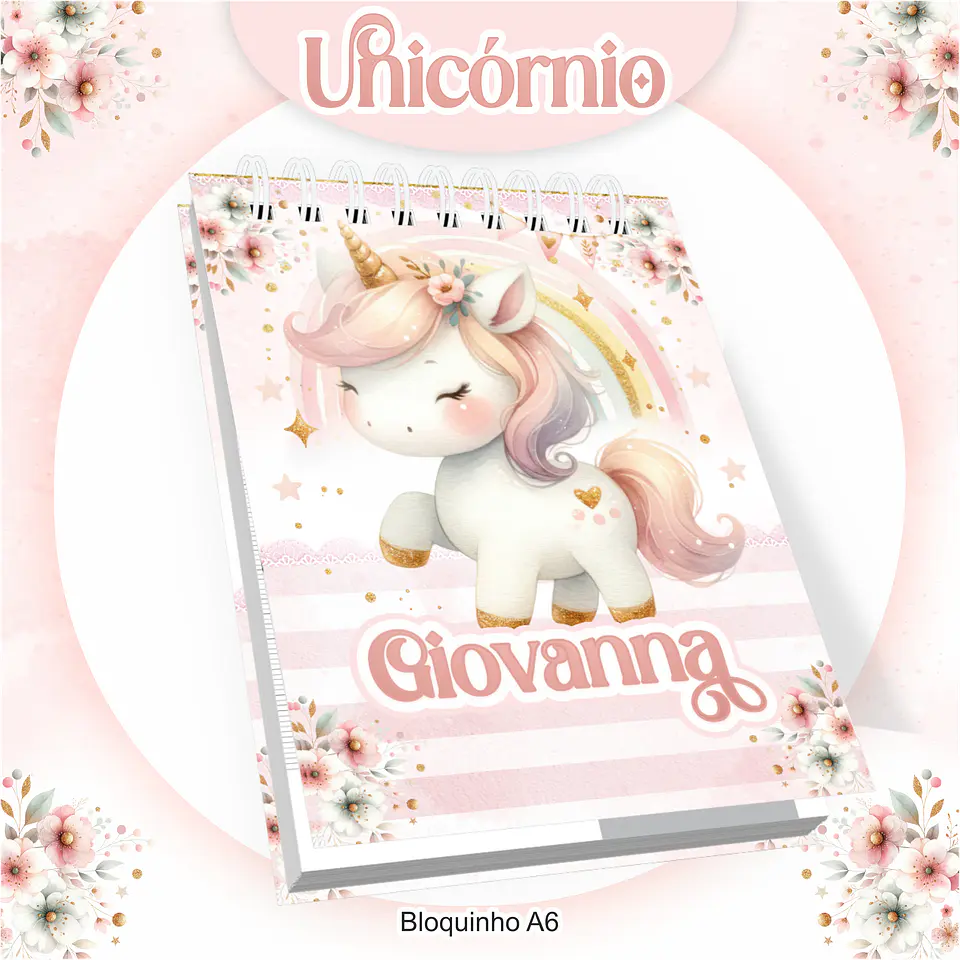 Arquivo Encadernação Kit Escolar Unicórnio - PAMELLA 5
