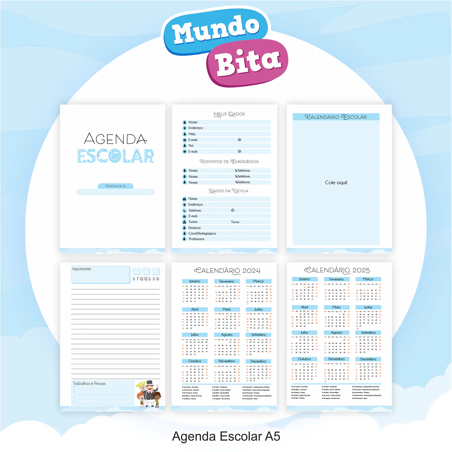 Arquivo Encadernação Kit Escolar Mundo Bita - PAMELLA 4