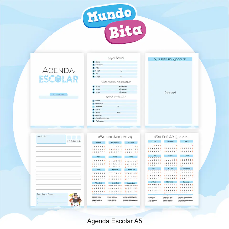 Arquivo Encadernação Kit Escolar Mundo Bita - PAMELLA 4