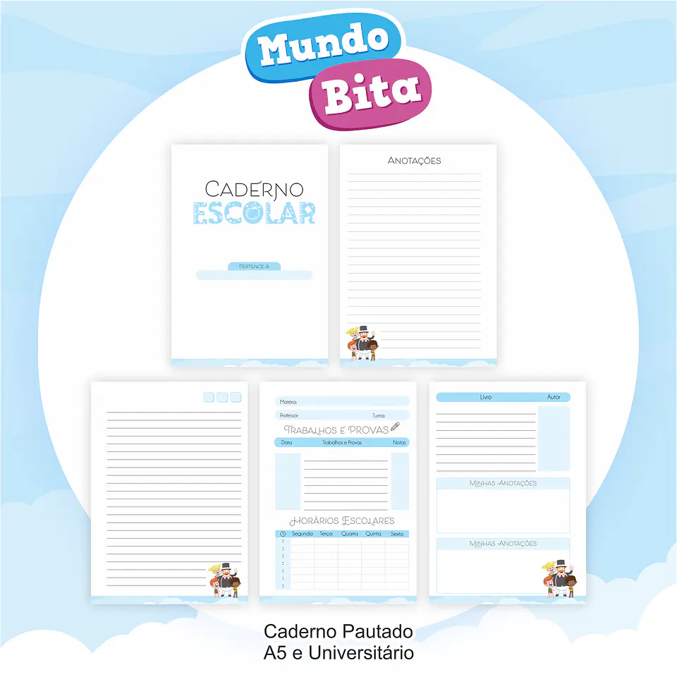 Arquivo Encadernação Kit Escolar Mundo Bita - PAMELLA 5