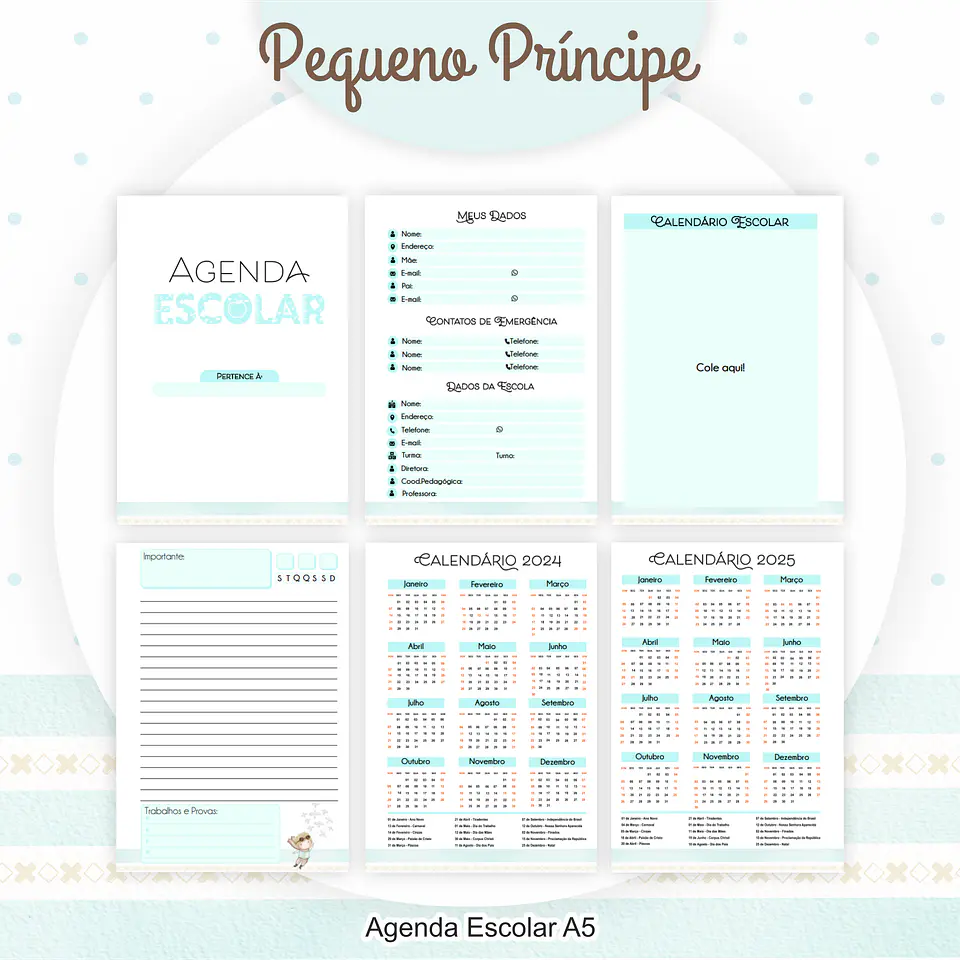Arquivo Encadernação Kit Escolar O Pequeno Príncipe - PAMELLA 5