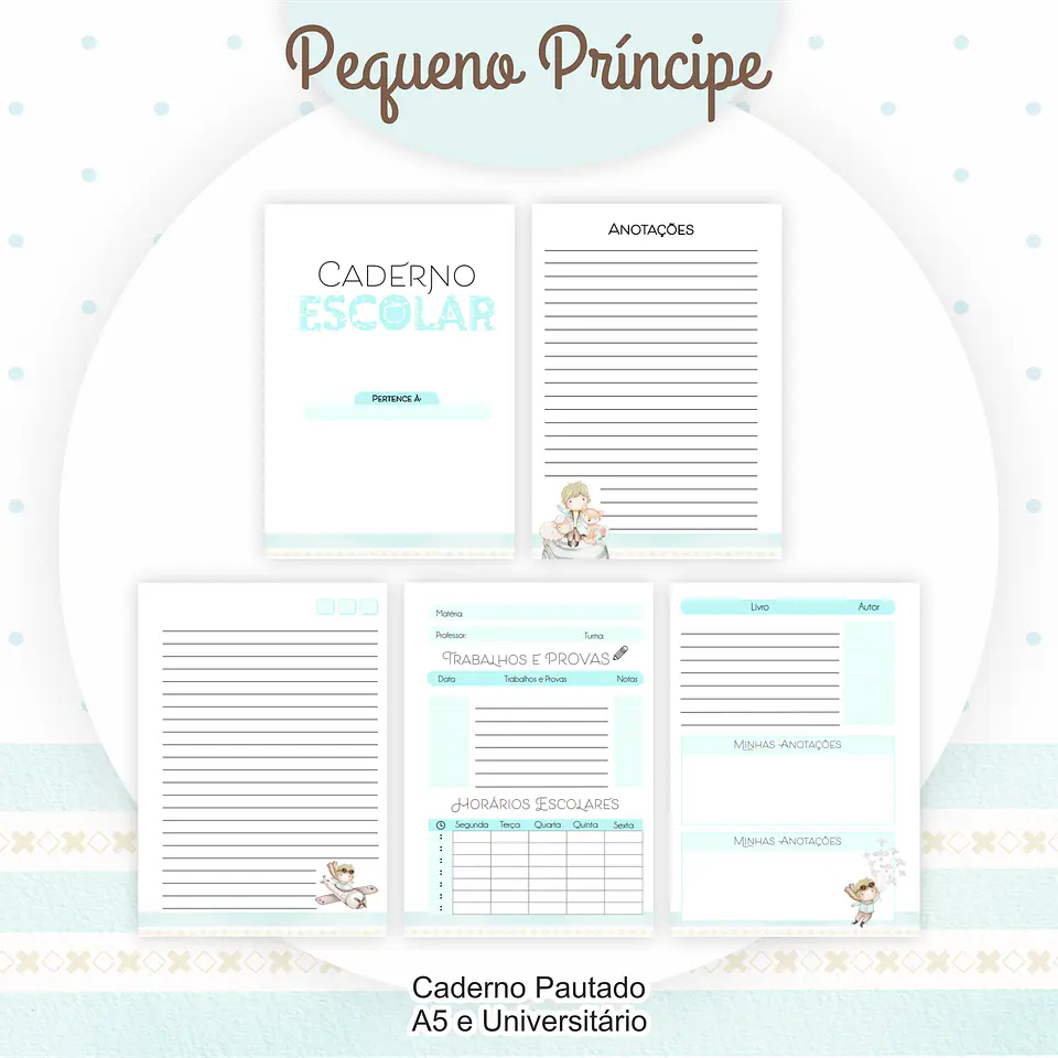 Arquivo Encadernação Kit Escolar O Pequeno Príncipe - PAMELLA 6