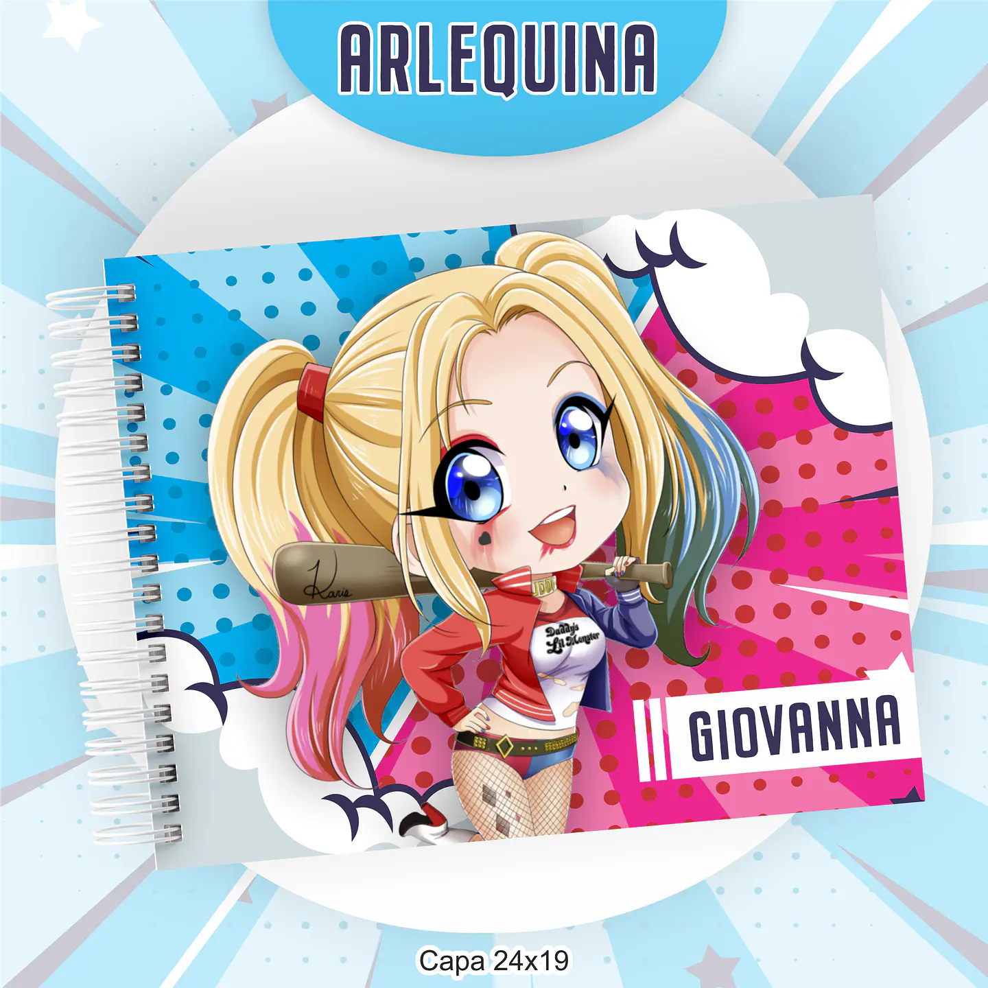 Arquivo Encadernação Kit Escolar Arlequina - PAMELLA 2