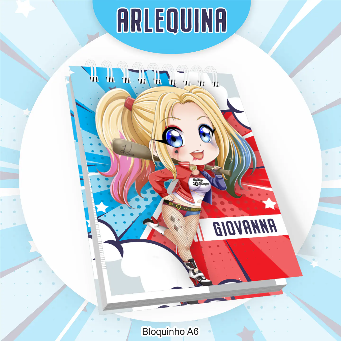 Arquivo Encadernação Kit Escolar Arlequina - PAMELLA 8