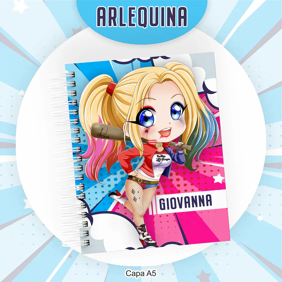 Arquivo Encadernação Kit Escolar Arlequina - PAMELLA 9