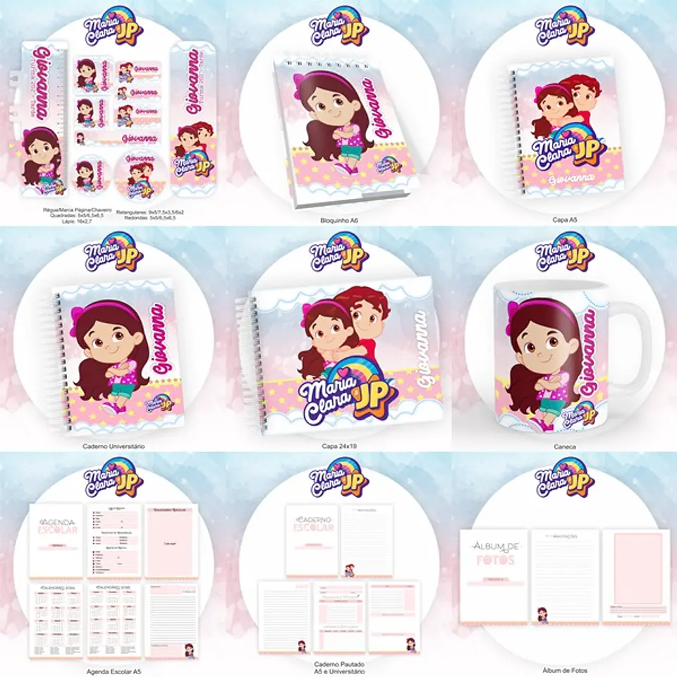 Arquivo Encadernação Kit Escolar Maria Clara e JP - PAMELLA 1