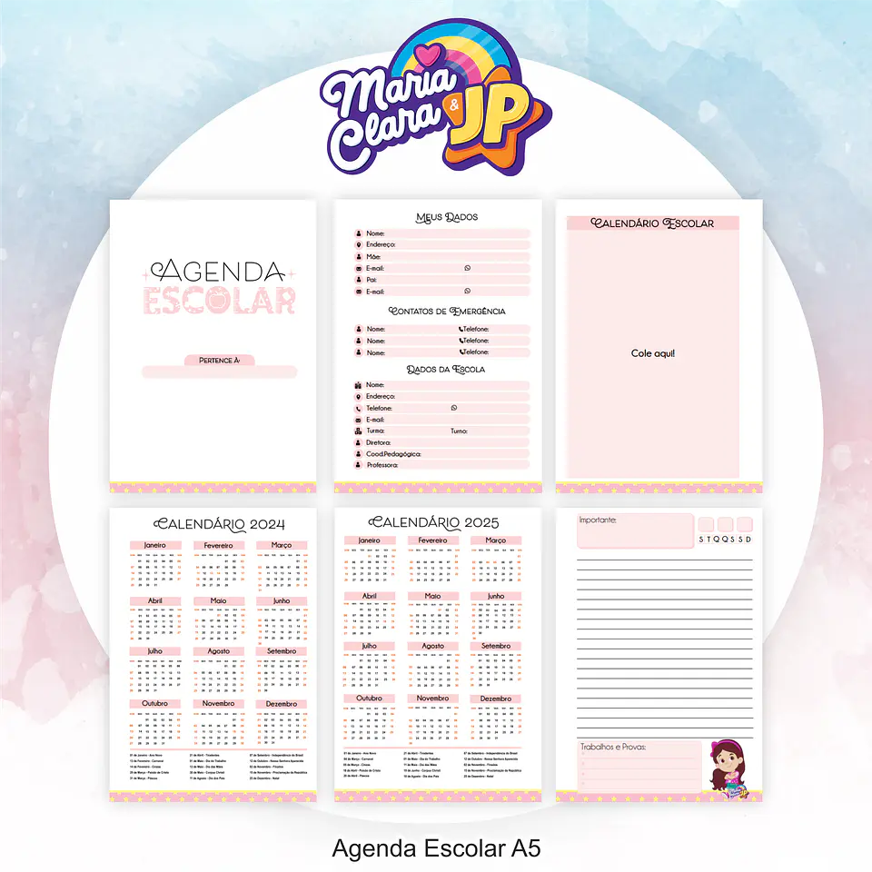 Arquivo Encadernação Kit Escolar Maria Clara e JP - PAMELLA 3