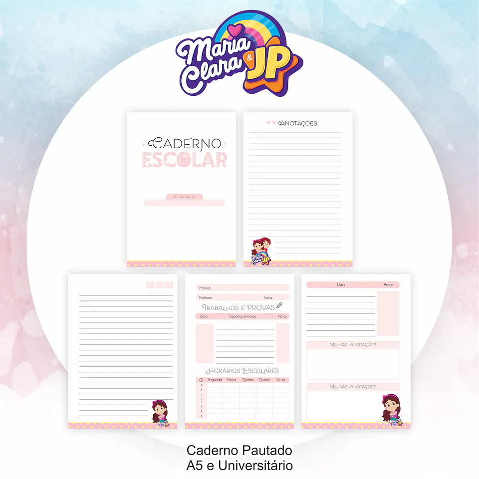 Arquivo Encadernação Kit Escolar Maria Clara e JP - PAMELLA 4