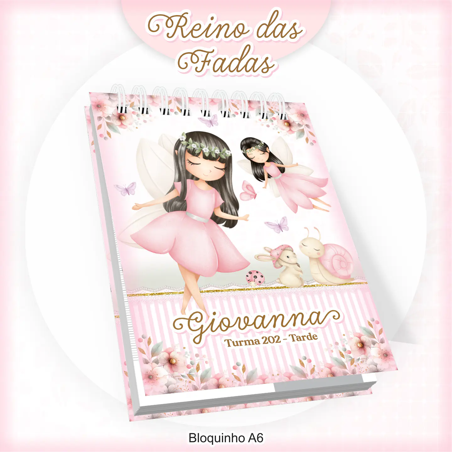 Arquivo Encadernação Kit Escolar Reino das Fadas - PAMELLA 3