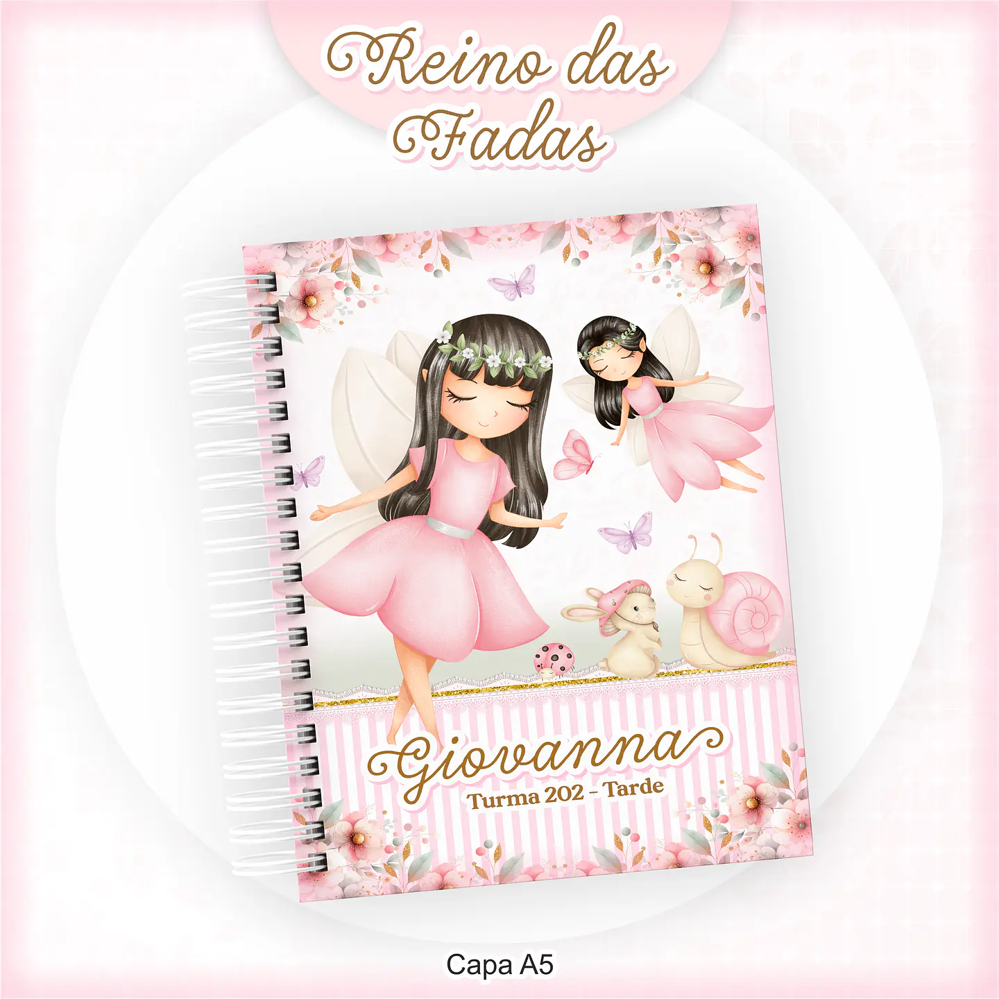 Arquivo Encadernação Kit Escolar Reino das Fadas - PAMELLA 9