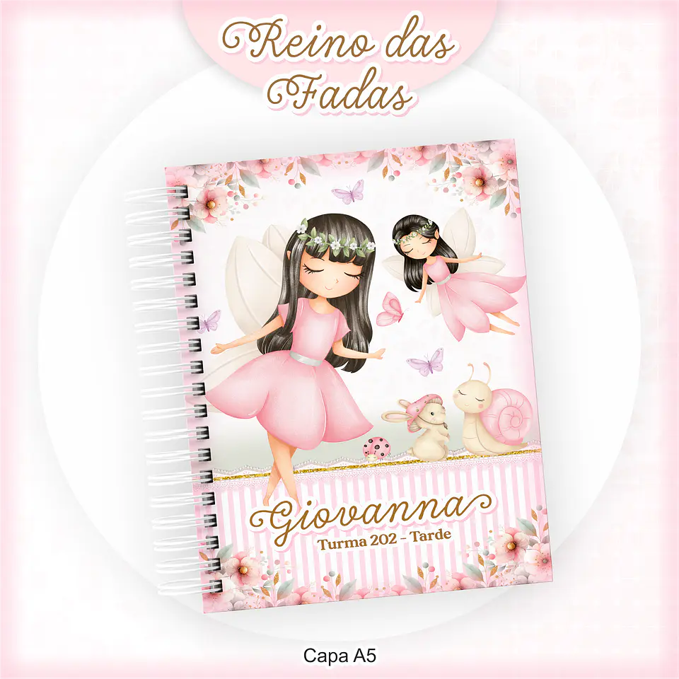 Arquivo Encadernação Kit Escolar Reino das Fadas - PAMELLA 9