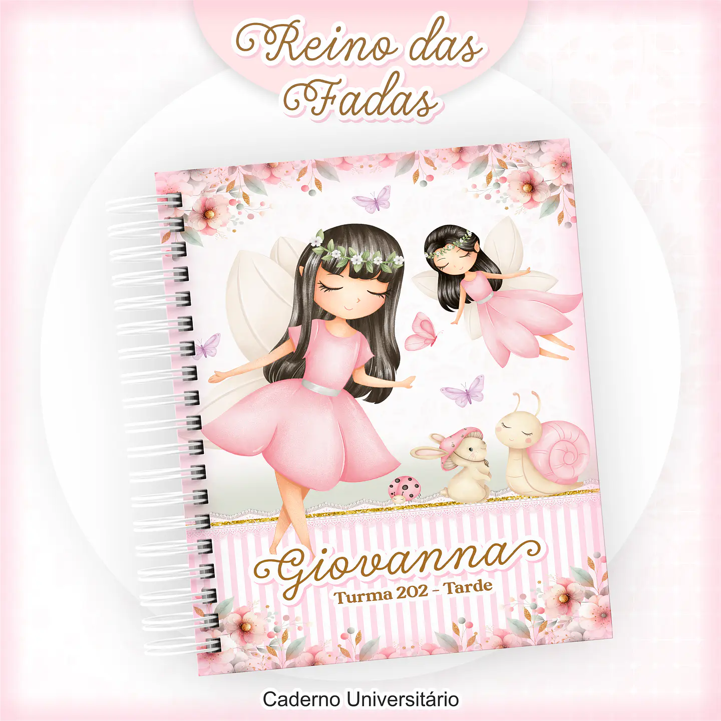 Arquivo Encadernação Kit Escolar Reino das Fadas - PAMELLA 10