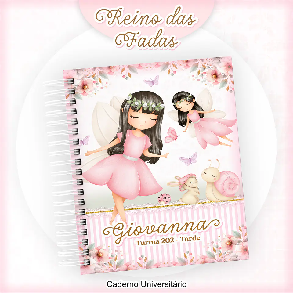 Arquivo Encadernação Kit Escolar Reino das Fadas - PAMELLA 10