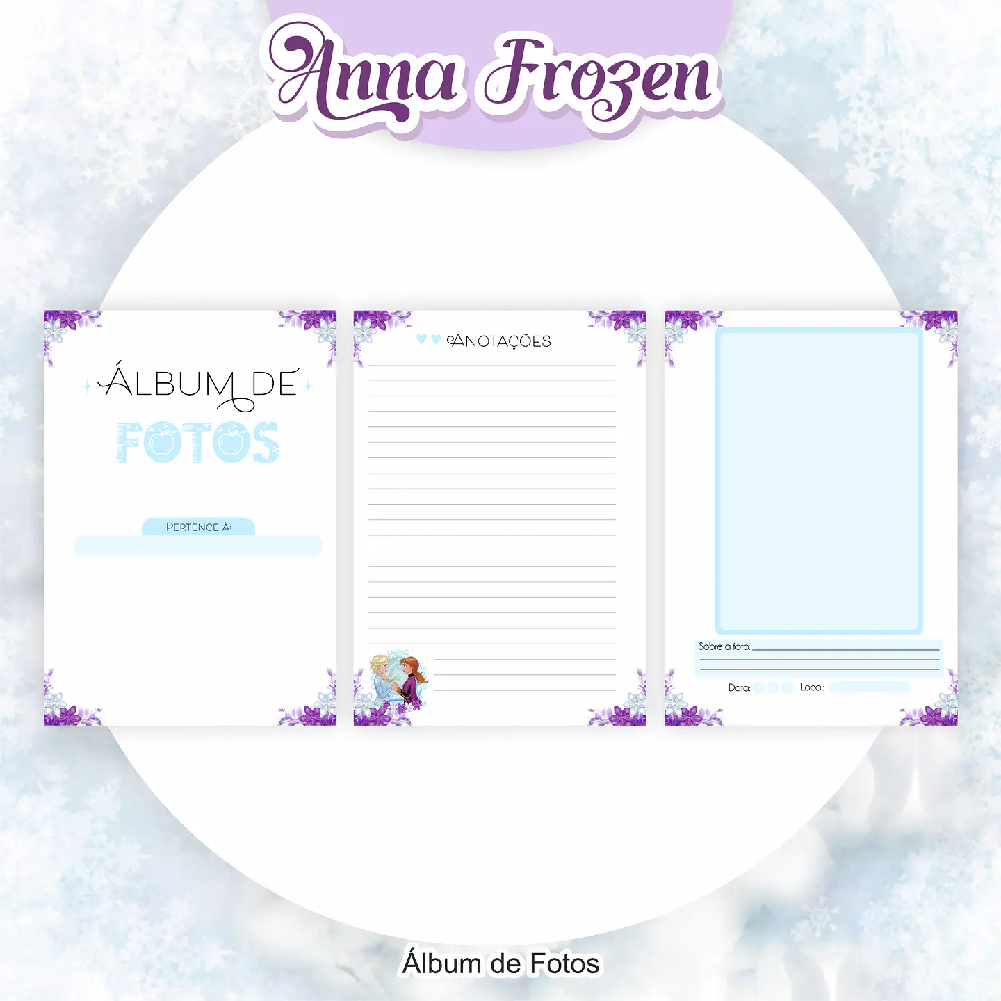 Arquivo Encadernação Kit Escolar Frozen Anna - PAMELLA 10