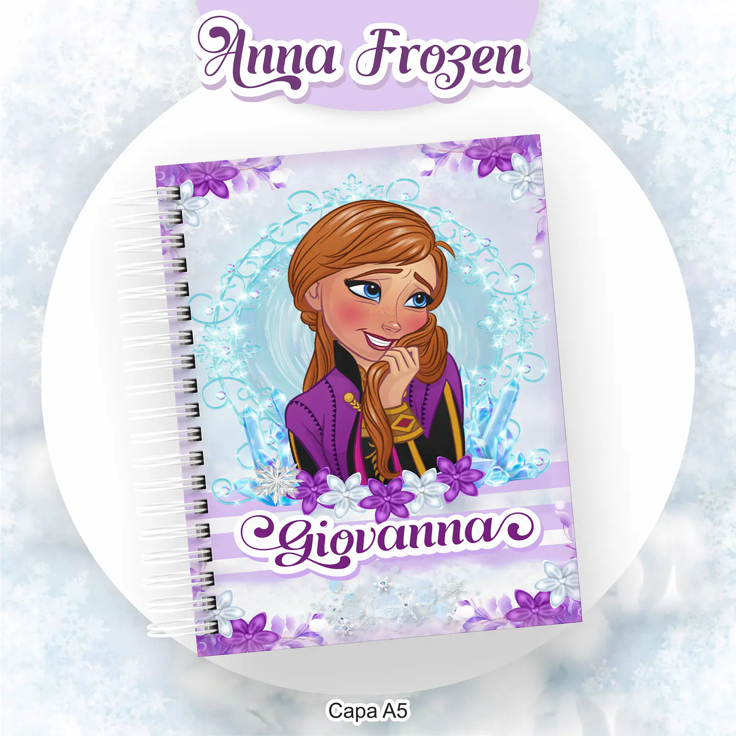 Arquivo Encadernação Kit Escolar Frozen Anna - PAMELLA 6