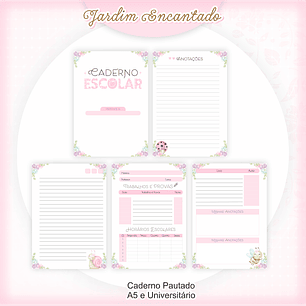 Arquivo Encadernação Kit Escolar Jardim Encantado - PAMELLA